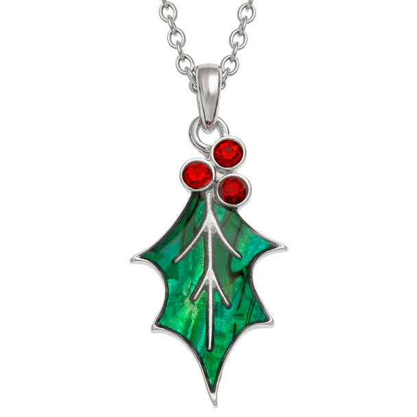 Festive Red Holly Necklace