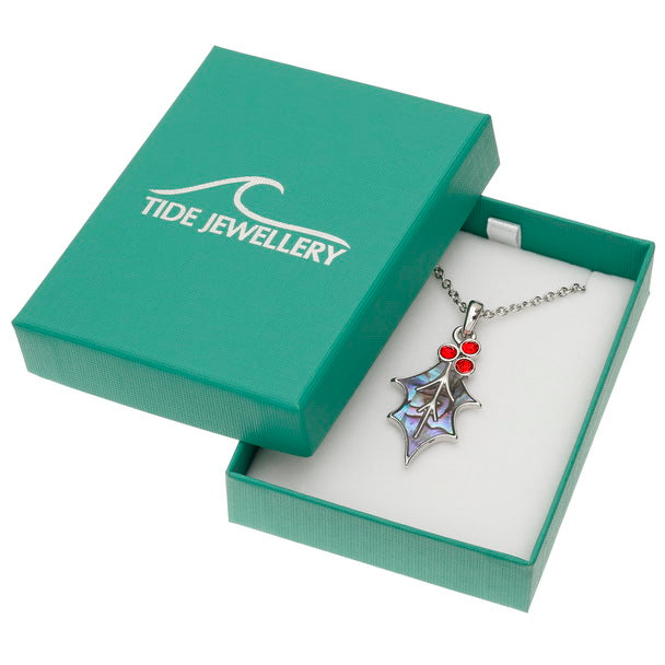 Festive Red Holly Necklace