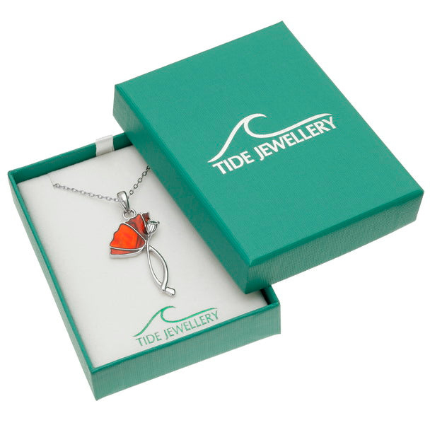 Poppy Paua Shell Necklace