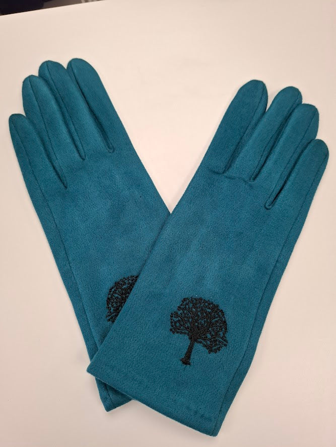 Embroidered Tree of Life Gloves