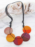 Overlaping Resin Disc Necklace