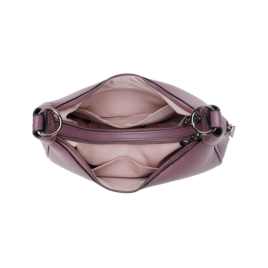 Textured Hobo Shoulder Bag - Black
