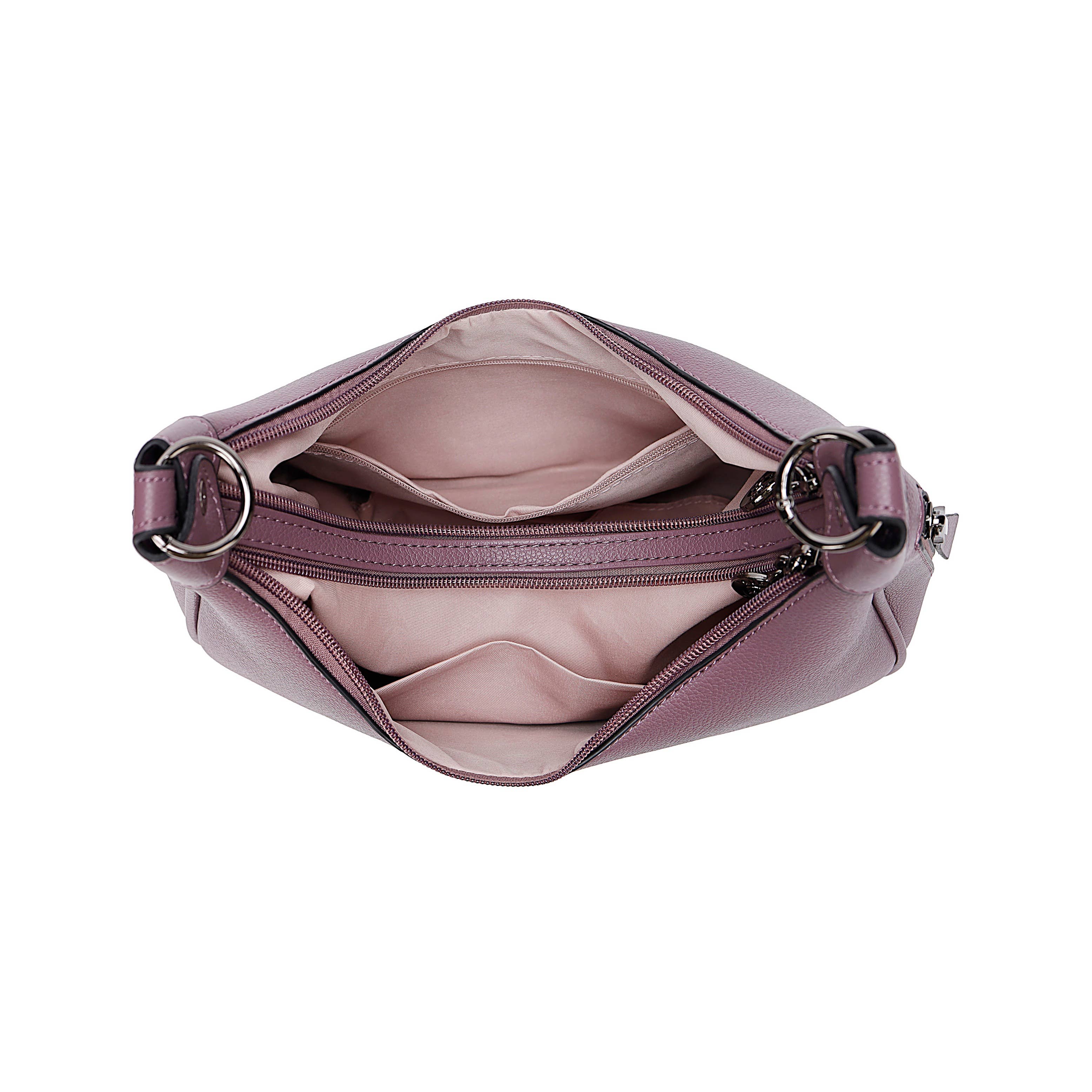 Textured Hobo Shoulder Bag - Black
