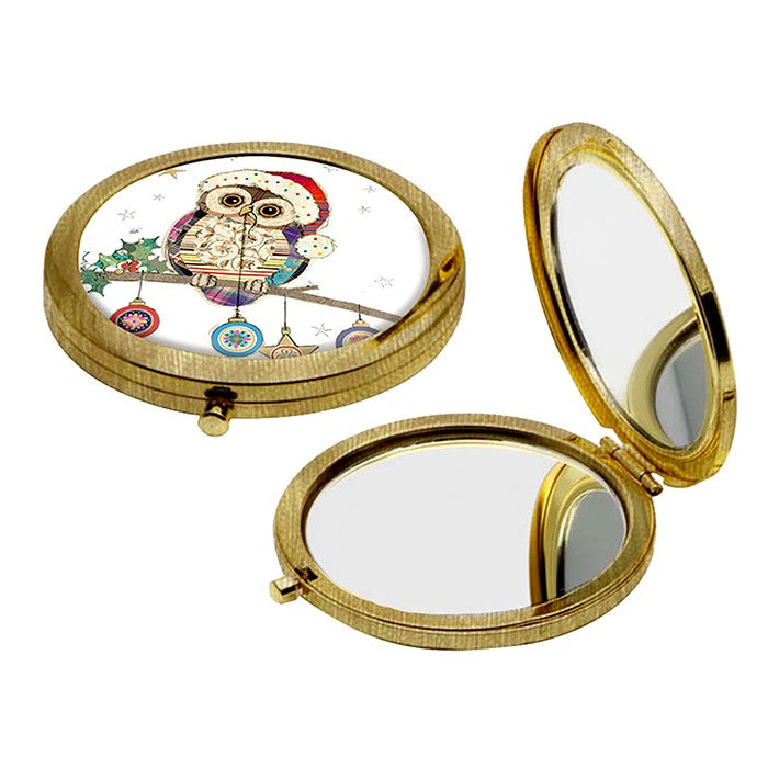 Christmas Owl Compact Mirror