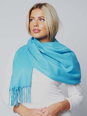 Soft Cashmere Scarf with Tassels