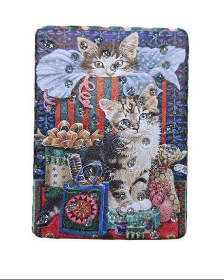 Glittery Cat Compact Mirror
