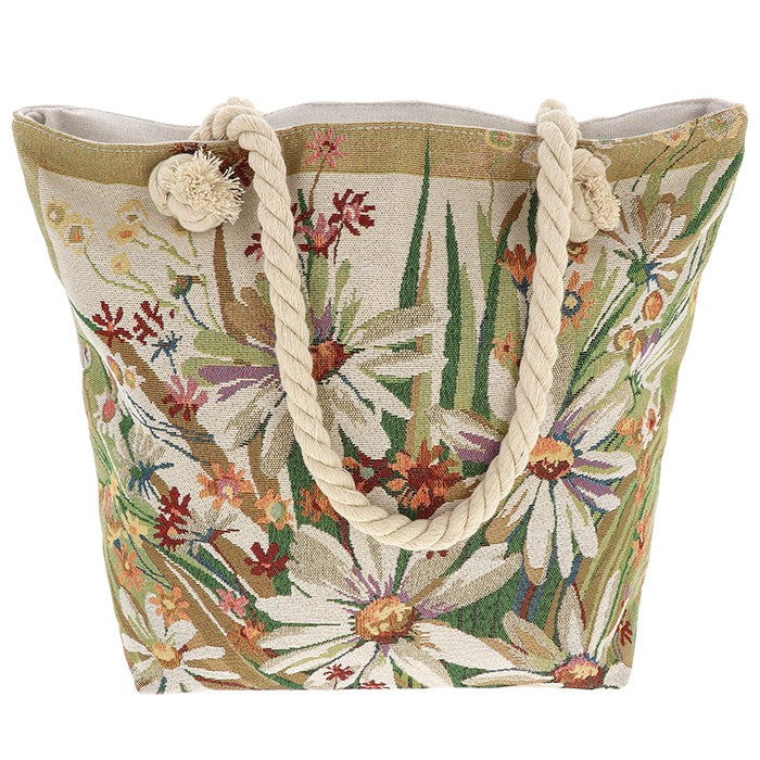 Daisy Multicolour Tapestry Beach Tote Bag