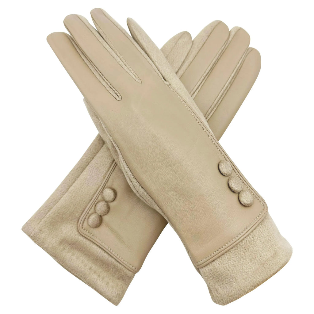 Faux Leather Gloves