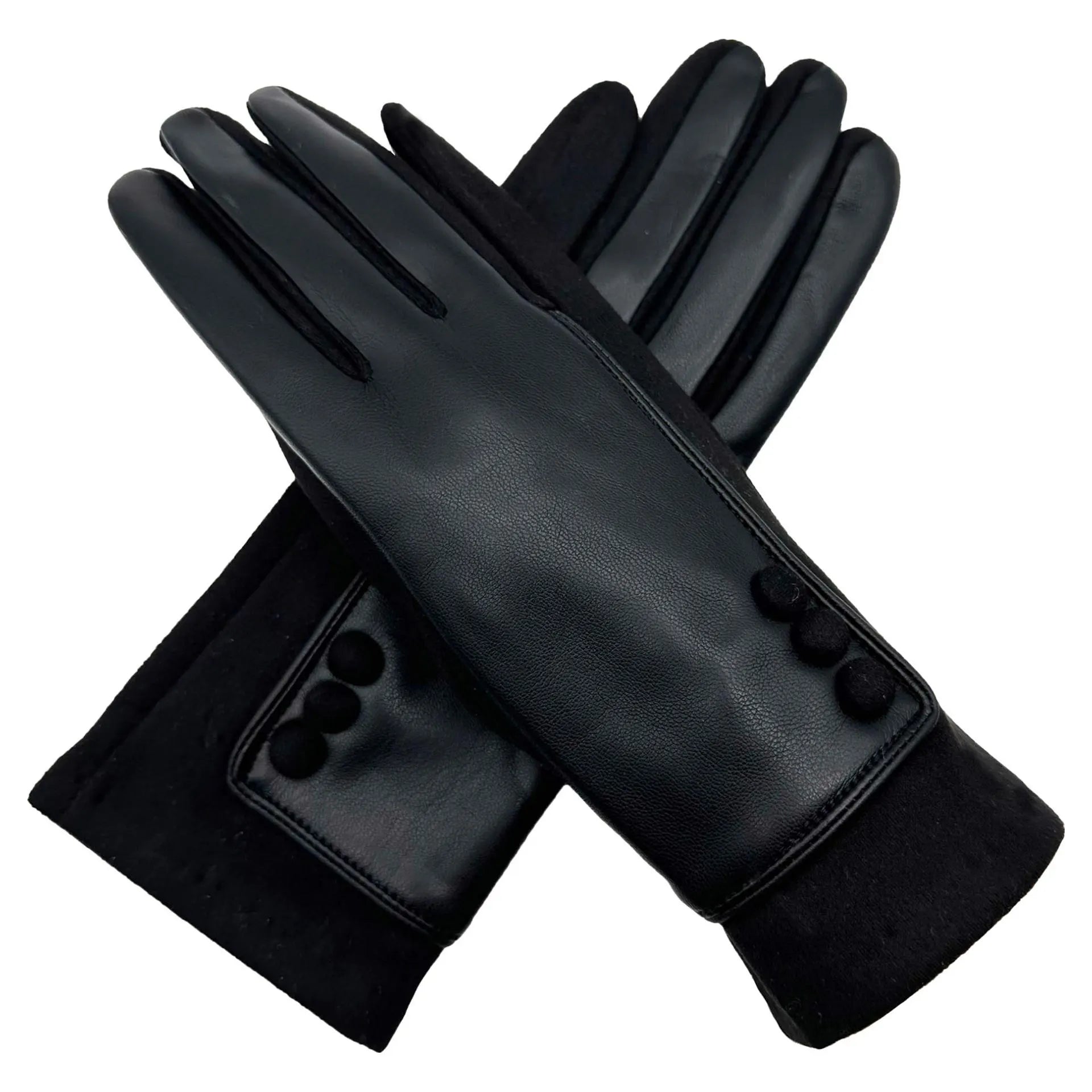 Faux Leather Gloves