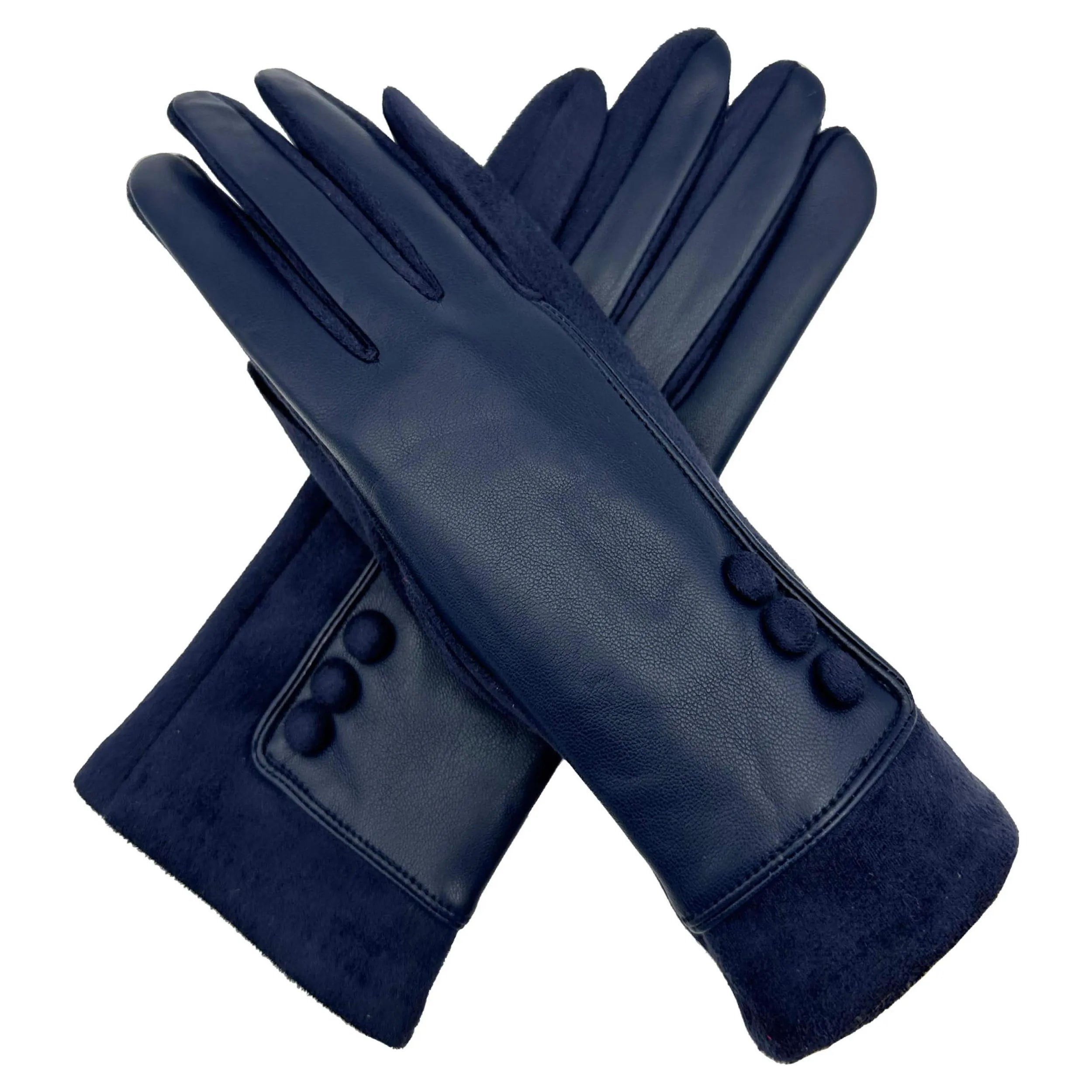 Faux Leather Gloves