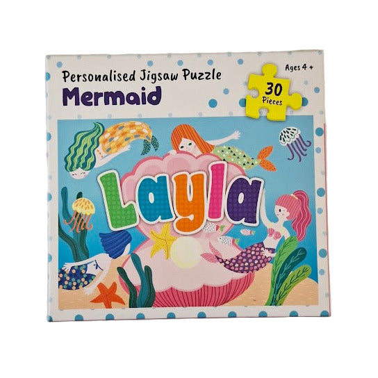 Personalised Jigsaw Puzzle for Girls - Mermaid