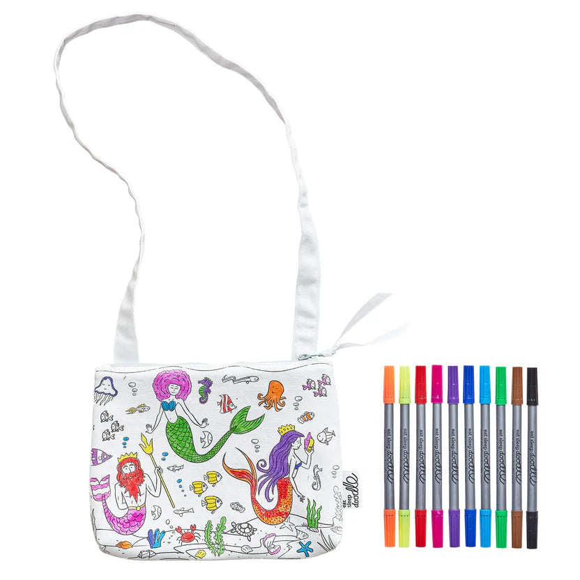 Mermaid Crossbody Colouring Bag
