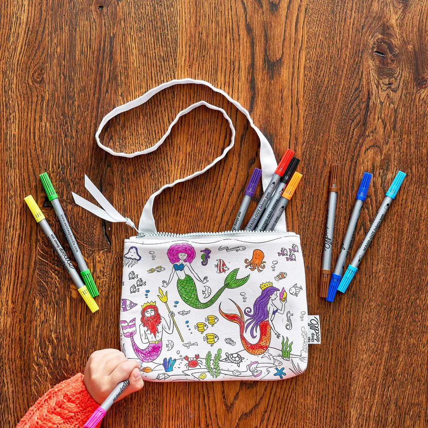 Mermaid Crossbody Colouring Bag