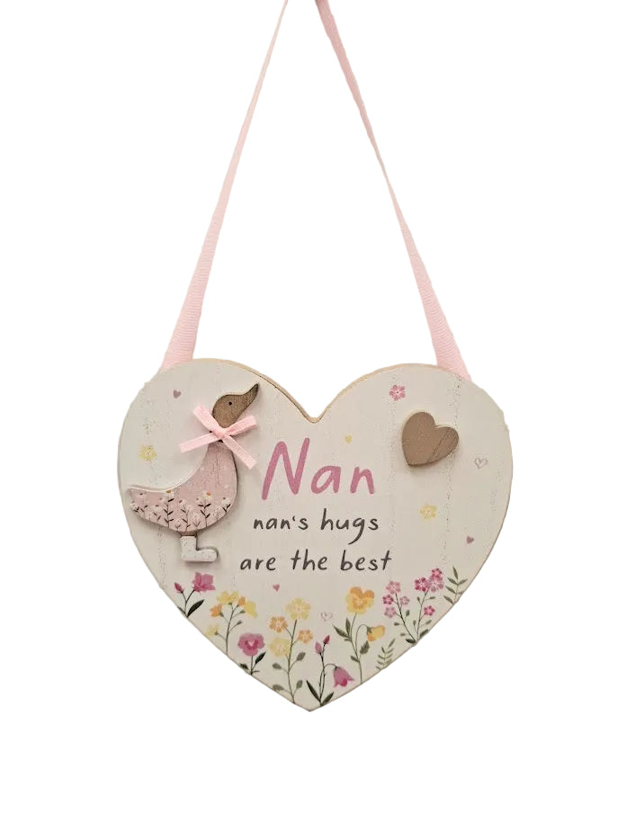 Nan Floral Duck Plaque