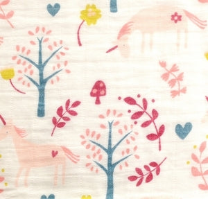 Unicorn Garden Dual Pack Muslin Cloths